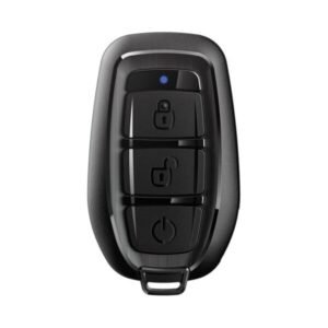 Compustar 1WG17 one-way remote with three buttons and blue status light