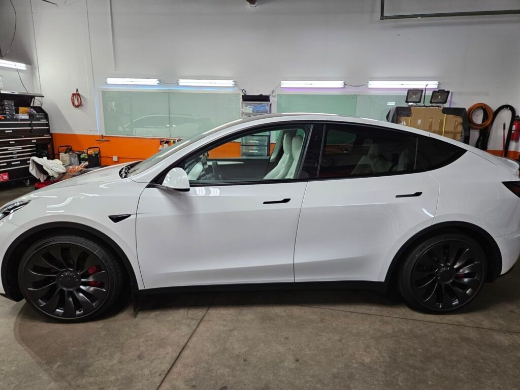 A car on a side view