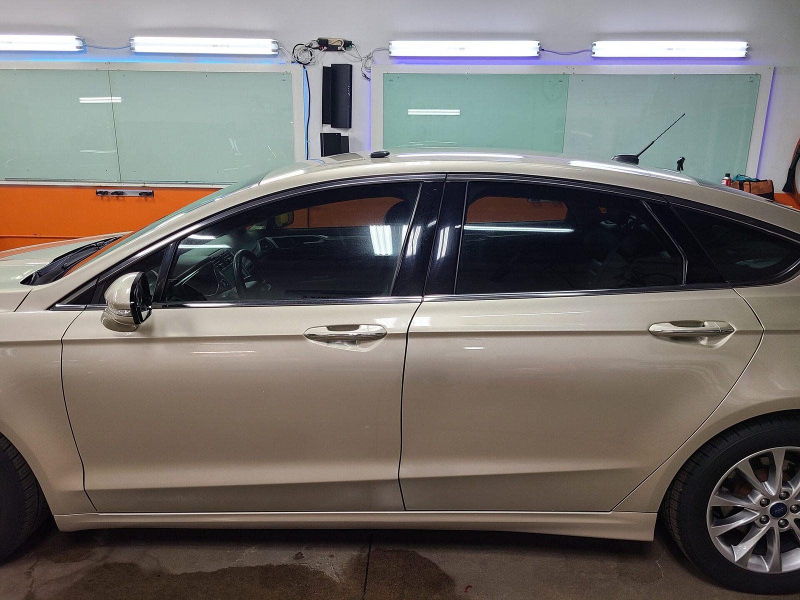 A side photo of a car