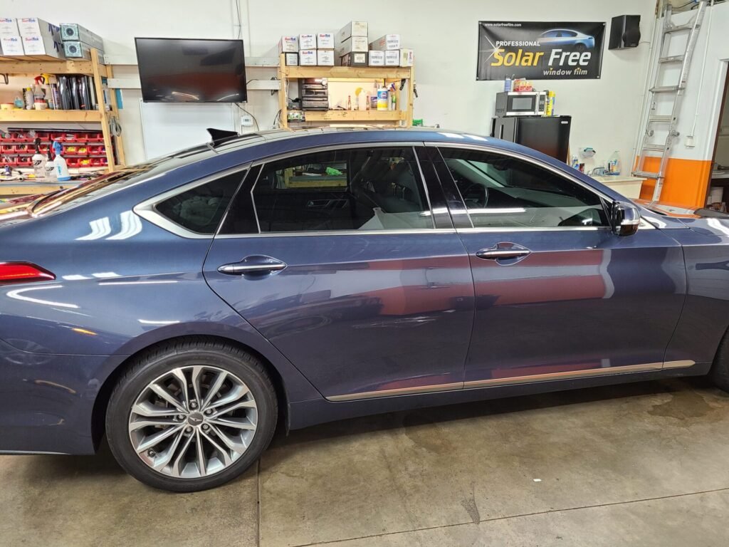 A side photo of a car